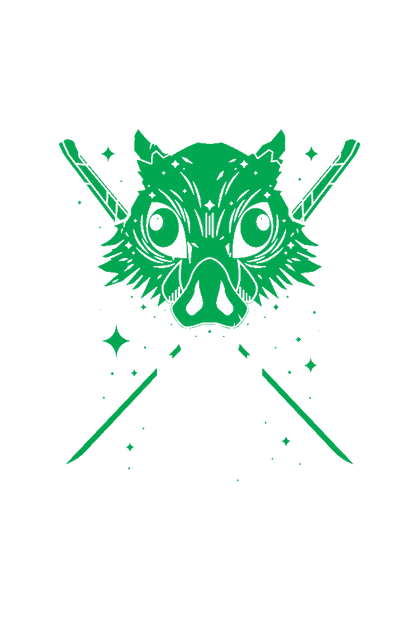 Round Neck Half Sleeve Classic (Glow in Dark print - inosuke)