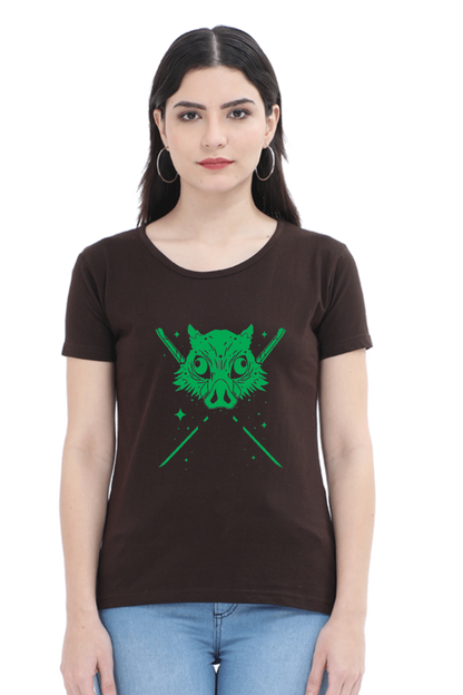 Round Neck Half Sleeve Classic (Glow in Dark print - inosuke)